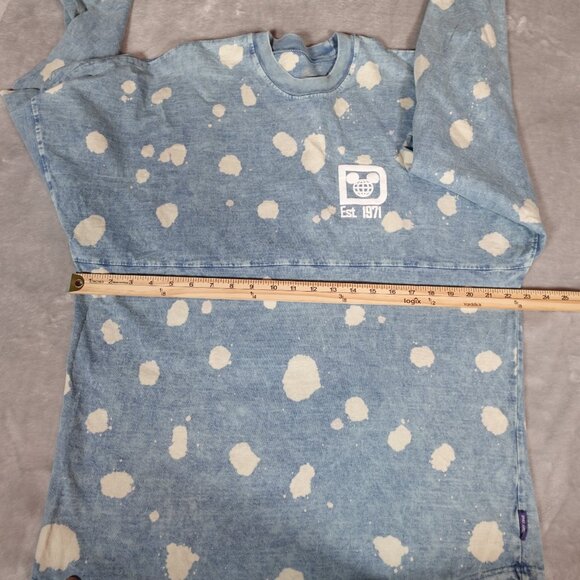 Walt Disney World Denim Style Bleached Spirit Jersey Adult M Oversized Blue - Picture 7 of 9